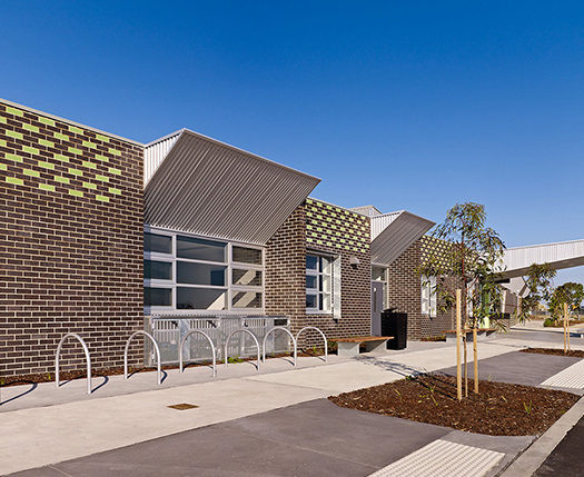 community centre at Arndell Park Reserve in Truganina, community and recreation space including kindergarten, brick