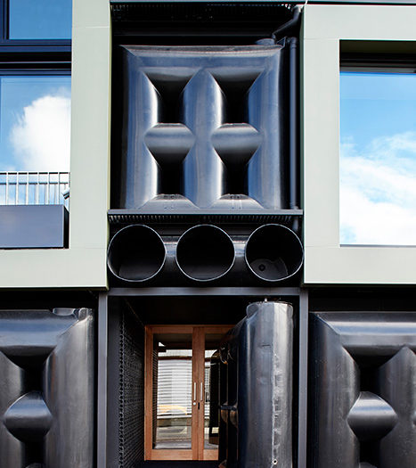 sustainable, green, Melbourne house with water tanks